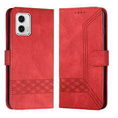 Handytasche Stand Schutzhülle Flip Leder Hülle YX4 für Motorola Moto G53 5G Rot