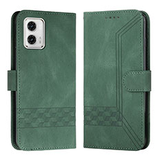 Handytasche Stand Schutzhülle Flip Leder Hülle YX4 für Motorola Moto G73 5G Grün