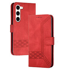 Handytasche Stand Schutzhülle Flip Leder Hülle YX4 für Samsung Galaxy S24 5G Rot