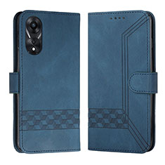 Handytasche Stand Schutzhülle Flip Leder Hülle YX5 für Oppo A38 Blau