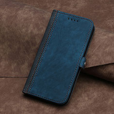 Handytasche Stand Schutzhülle Flip Leder Hülle YX5 für Samsung Galaxy S22 Ultra 5G Blau