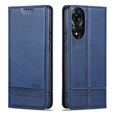 Handytasche Stand Schutzhülle Flip Leder Hülle YZ1 für Oppo A78 4G Blau