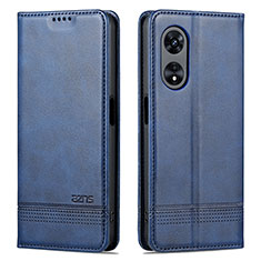 Handytasche Stand Schutzhülle Flip Leder Hülle YZ1 für Oppo A78 5G Blau