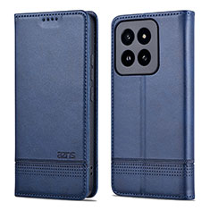 Handytasche Stand Schutzhülle Flip Leder Hülle YZ1 für Xiaomi Mi 14 5G Blau