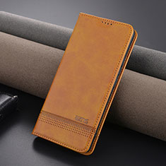 Handytasche Stand Schutzhülle Flip Leder Hülle YZ1 für Xiaomi Redmi Note 13 Pro+ Plus 5G Hellbraun