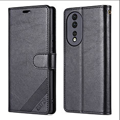 Handytasche Stand Schutzhülle Flip Leder Hülle YZ3 für Huawei Honor 90 Pro 5G Schwarz