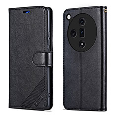 Handytasche Stand Schutzhülle Flip Leder Hülle YZ3 für Oppo Find X7 5G Schwarz