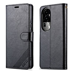 Handytasche Stand Schutzhülle Flip Leder Hülle YZ3 für Oppo Reno10 Pro+ Plus 5G Schwarz