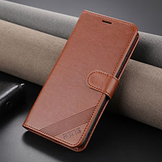 Handytasche Stand Schutzhülle Flip Leder Hülle YZ4 für Huawei P60 Art Braun