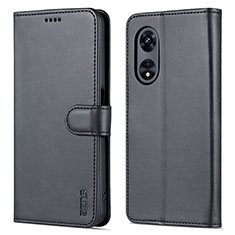 Handytasche Stand Schutzhülle Flip Leder Hülle YZ5 für Oppo A58 5G Schwarz