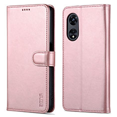 Handytasche Stand Schutzhülle Flip Leder Hülle YZ5 für Oppo A78 5G Rosegold