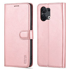 Handytasche Stand Schutzhülle Flip Leder Hülle YZ5 für Oppo Reno9 5G Rosegold