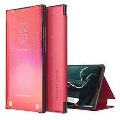 Handytasche Stand Schutzhülle Flip Leder Hülle ZL1 für Samsung Galaxy A02 Rot