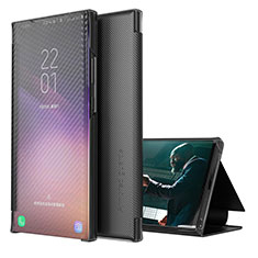 Handytasche Stand Schutzhülle Flip Leder Hülle ZL1 für Samsung Galaxy A02 Schwarz