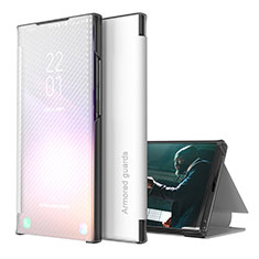 Handytasche Stand Schutzhülle Flip Leder Hülle ZL1 für Samsung Galaxy A12 5G Silber