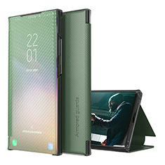 Handytasche Stand Schutzhülle Flip Leder Hülle ZL1 für Samsung Galaxy A12 Grün