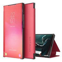 Handytasche Stand Schutzhülle Flip Leder Hülle ZL1 für Samsung Galaxy A12 Nacho Rot