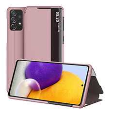 Handytasche Stand Schutzhülle Flip Leder Hülle ZL1 für Samsung Galaxy A72 4G Rosegold