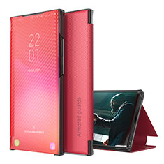 Handytasche Stand Schutzhülle Flip Leder Hülle ZL1 für Samsung Galaxy M31 Rot