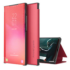 Handytasche Stand Schutzhülle Flip Leder Hülle ZL1 für Samsung Galaxy M32 5G Rot