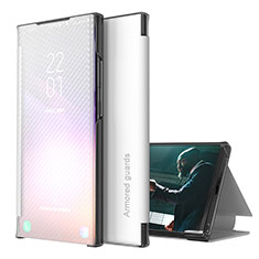 Handytasche Stand Schutzhülle Flip Leder Hülle ZL1 für Samsung Galaxy M62 4G Silber