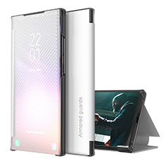 Handytasche Stand Schutzhülle Flip Leder Hülle ZL1 für Samsung Galaxy S20 Plus 5G Silber