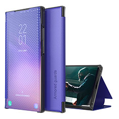 Handytasche Stand Schutzhülle Flip Leder Hülle ZL1 für Samsung Galaxy S22 Ultra 5G Violett