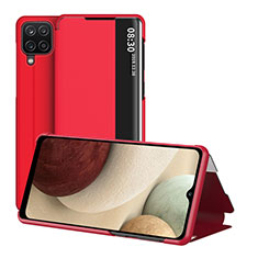 Handytasche Stand Schutzhülle Flip Leder Hülle ZL2 für Samsung Galaxy A12 Nacho Rot