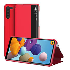 Handytasche Stand Schutzhülle Flip Leder Hülle ZL2 für Samsung Galaxy A21 Rot