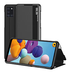 Handytasche Stand Schutzhülle Flip Leder Hülle ZL2 für Samsung Galaxy A21s Schwarz