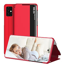 Handytasche Stand Schutzhülle Flip Leder Hülle ZL2 für Samsung Galaxy A71 4G A715 Rot