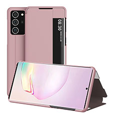 Handytasche Stand Schutzhülle Flip Leder Hülle ZL2 für Samsung Galaxy Note 20 5G Rosegold