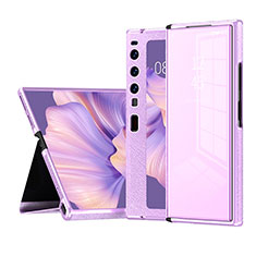 Handytasche Stand Schutzhülle Flip Leder Hülle ZL3 für Huawei Mate Xs 2 Violett