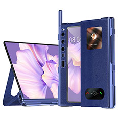 Handytasche Stand Schutzhülle Flip Leder Hülle ZL4 für Huawei Mate Xs 2 Blau