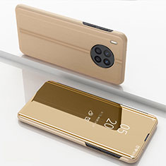 Handytasche Stand Schutzhülle Flip Leder Rahmen Spiegel Tasche für Huawei Nova 8i Gold