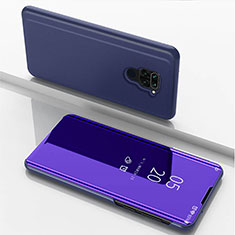 Handytasche Stand Schutzhülle Flip Leder Rahmen Spiegel Tasche für Xiaomi Redmi 10X 4G Violett
