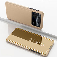 Handytasche Stand Schutzhülle Flip Leder Rahmen Spiegel Tasche für Xiaomi Redmi Note 11E Pro 5G Helles Lila