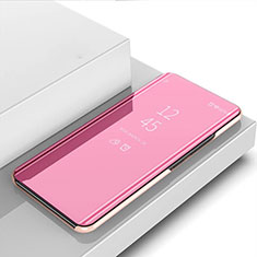 Handytasche Stand Schutzhülle Flip Leder Rahmen Spiegel Tasche L02 für Xiaomi Redmi Note 9 Pro Max Rosegold
