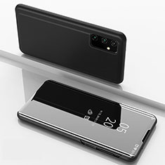 Handytasche Stand Schutzhülle Flip Leder Rahmen Spiegel Tasche ZL1 für Samsung Galaxy A15 4G Schwarz