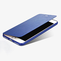 Handytasche Stand Schutzhülle Leder für Apple iPhone 7 Plus Blau