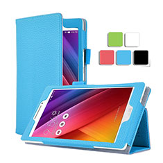 Handytasche Stand Schutzhülle Leder für Asus ZenPad C 7.0 Z170CG Hellblau