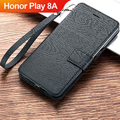 Handytasche Stand Schutzhülle Leder für Huawei Honor Play 8A Schwarz