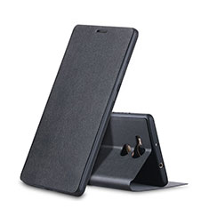 Handytasche Stand Schutzhülle Leder für Huawei Mate 8 Schwarz