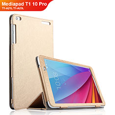 Handytasche Stand Schutzhülle Leder für Huawei Mediapad T1 10 Pro T1-A21L T1-A23L Gold