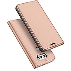 Handytasche Stand Schutzhülle Leder für LG V30 Rosegold