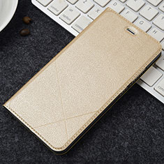 Handytasche Stand Schutzhülle Leder für Oppo A3 Gold