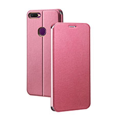 Handytasche Stand Schutzhülle Leder für Oppo A7 Pink