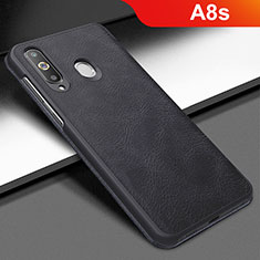 Handytasche Stand Schutzhülle Leder für Samsung Galaxy A8s SM-G8870 Schwarz