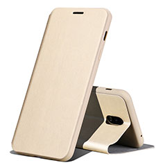 Handytasche Stand Schutzhülle Leder für Samsung Galaxy C7 (2017) Gold