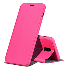 Handytasche Stand Schutzhülle Leder für Samsung Galaxy C7 (2017) Pink